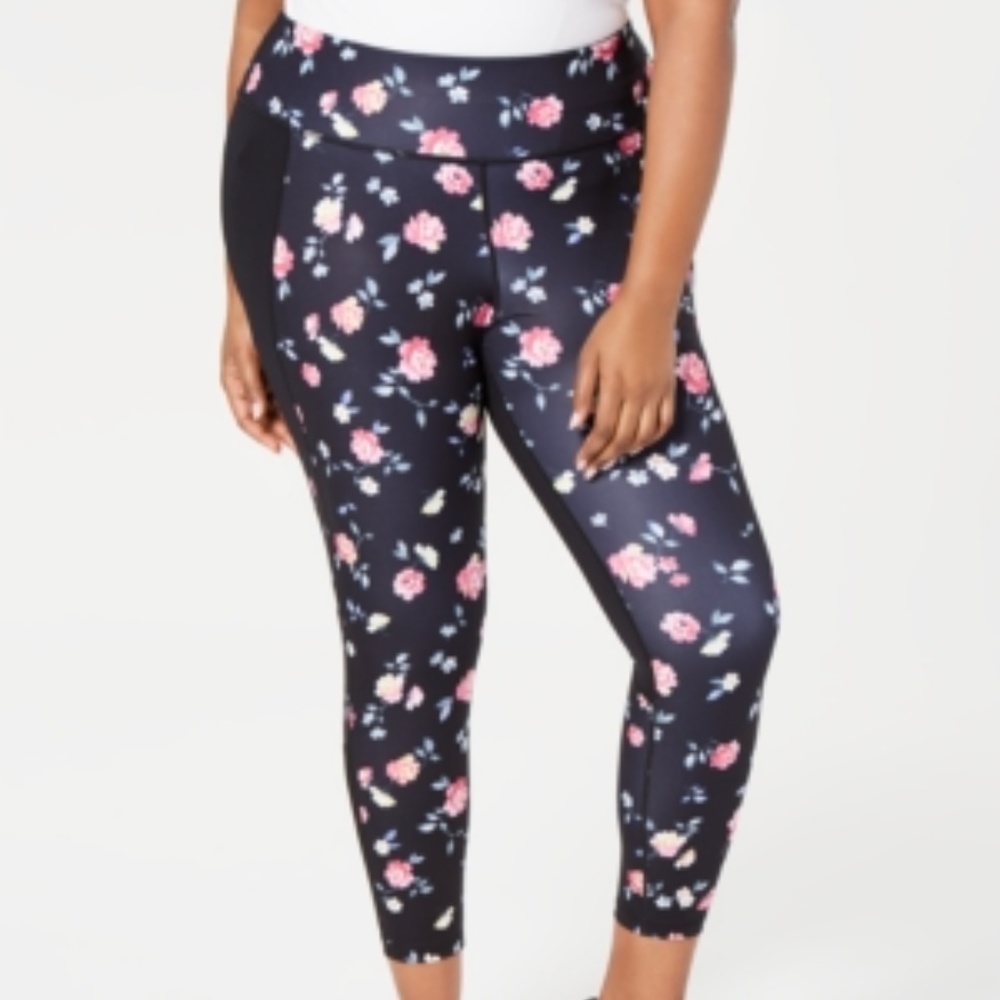 Ideology Plus Size Ditsy Floral Printed Leggings